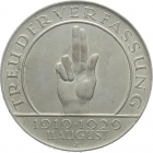 Weimar 3 Reichsmark 1929 J - Schwurhand
